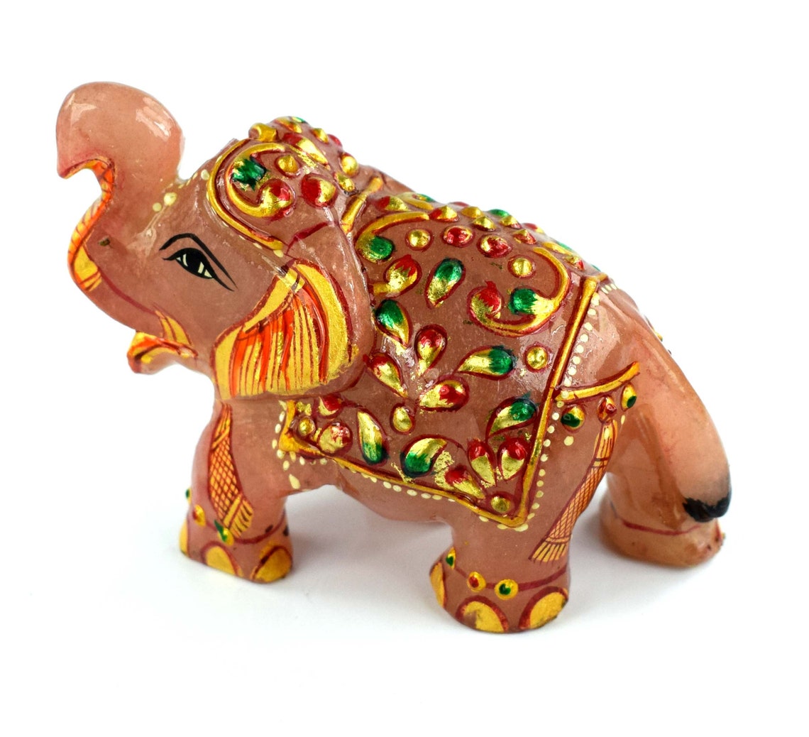 quartz elephant figurines