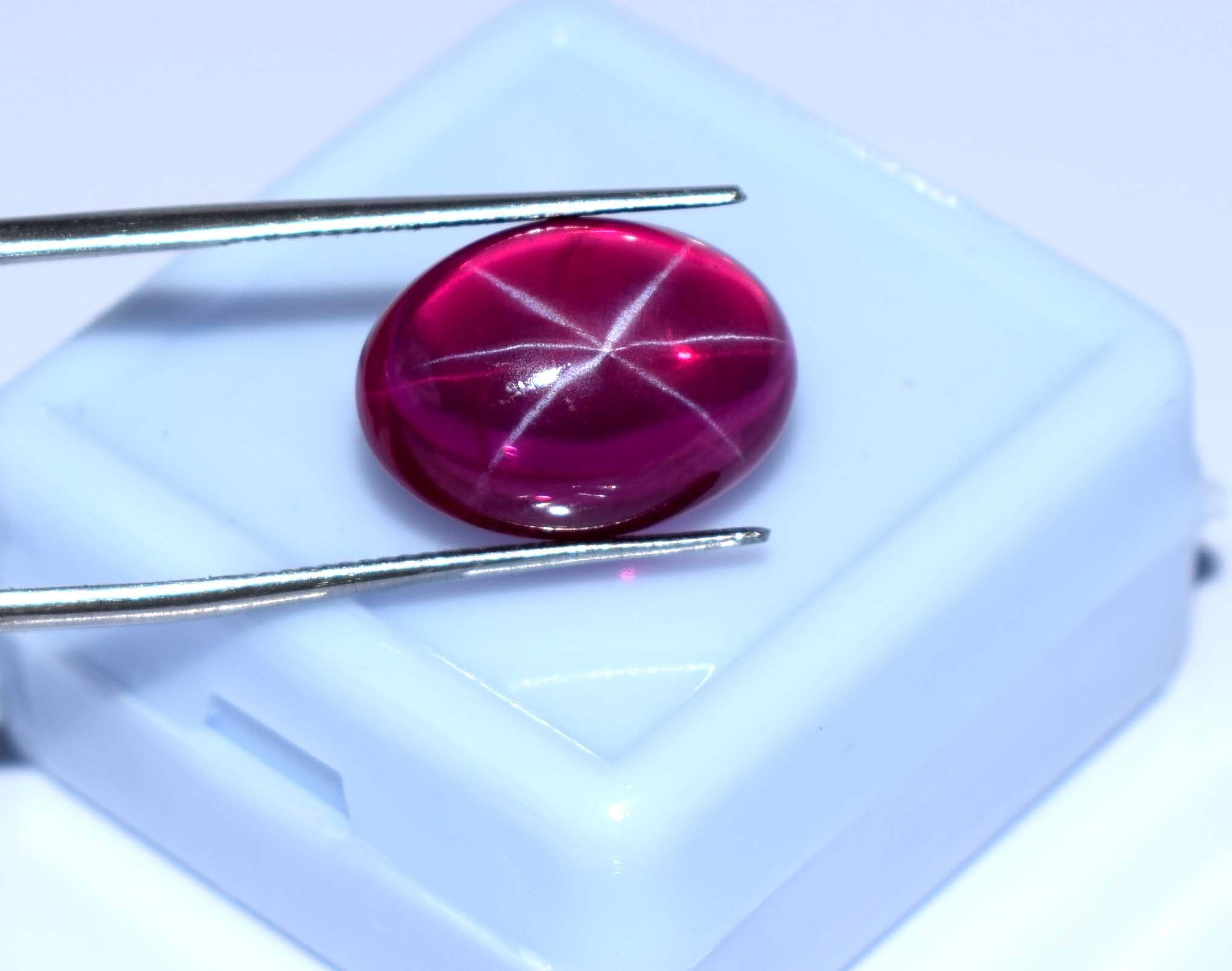 Blood Red Star Ruby 68 Ct Loose Gemstone 6 Rays 100 Natural Etsy