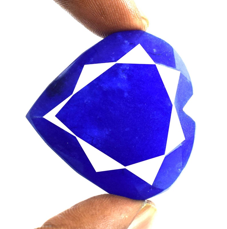 Valentine Gift Heart Shape Blue Sapphire Loose Gemstone 222.25 Carat Natural African Fresh Arrival