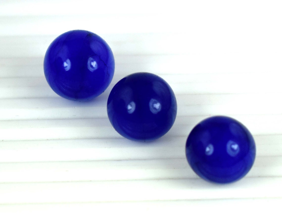 180 Ct/6 Pcs Ruby & Blue Sapphire Natural Round Ball Gemstone | Etsy
