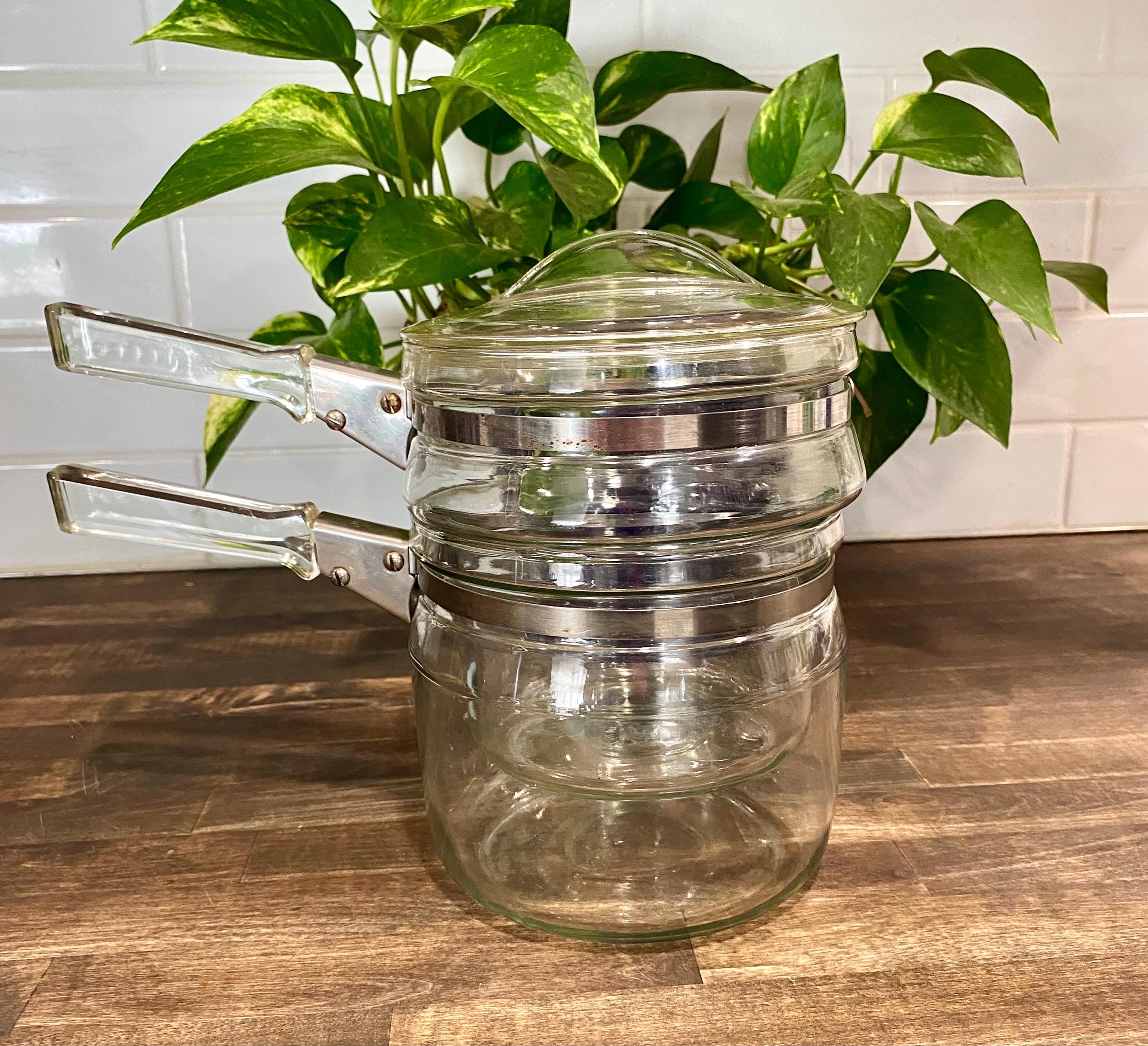 Vintage Pyrex Double Boiler - Etsy