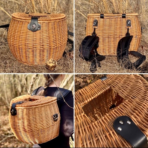 Wicker Forage Basket-backpack for Mushroom Picking. Mushroom | Etsy