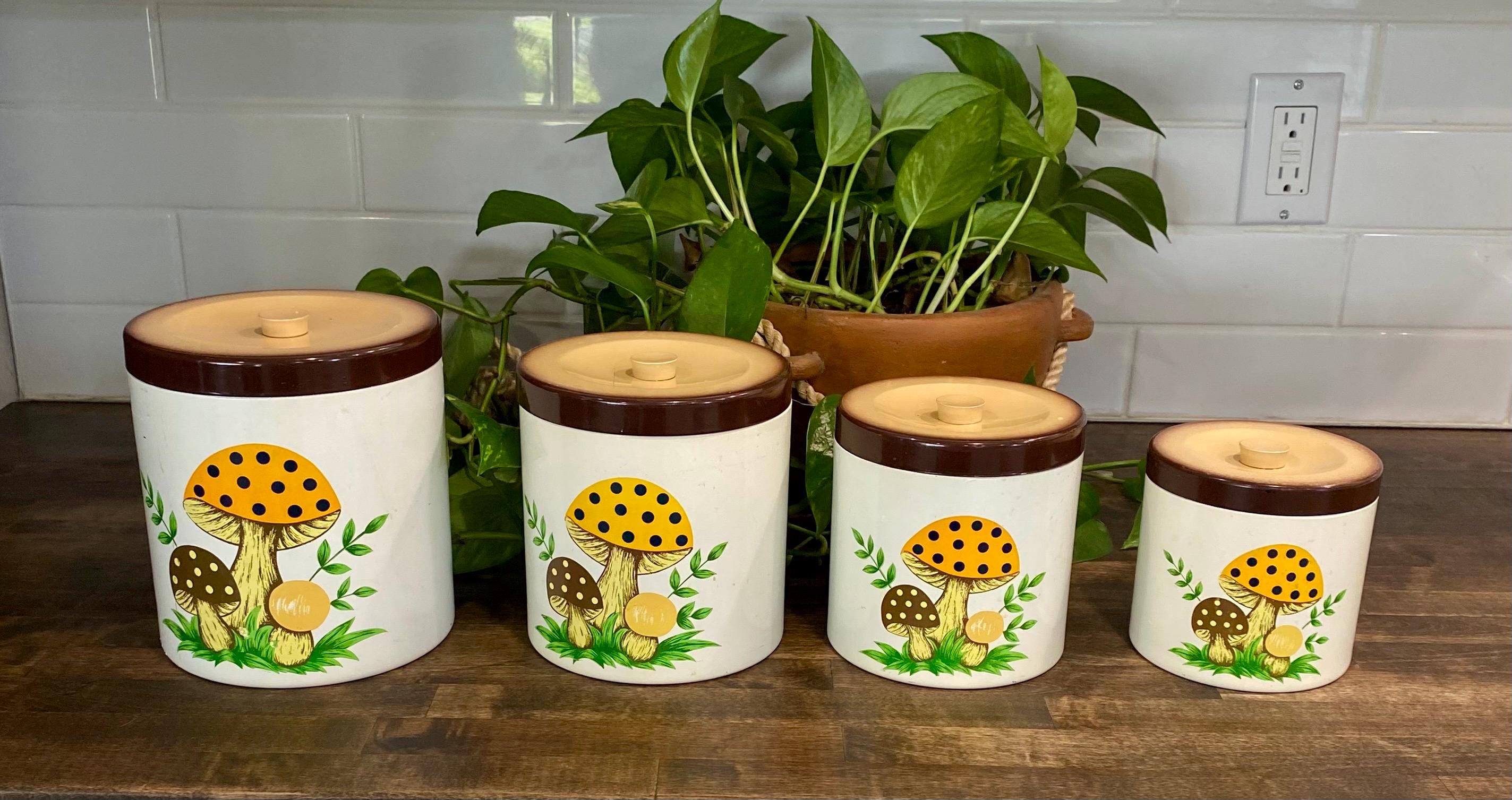 Merry Mushroom Canister Set Sears and Robucks - Etsy