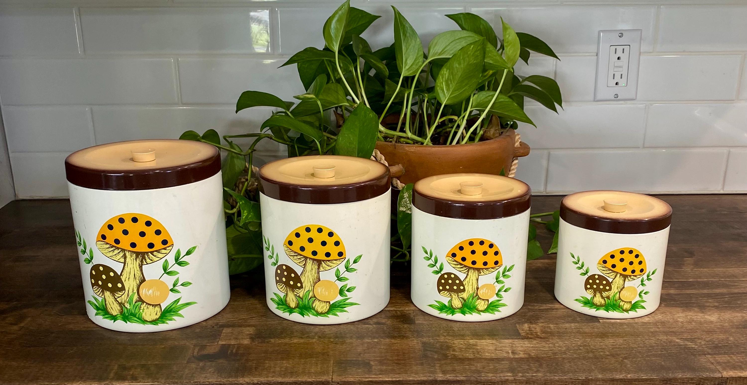 Merry Mushroom Canister Set Sears and Robucks - Etsy