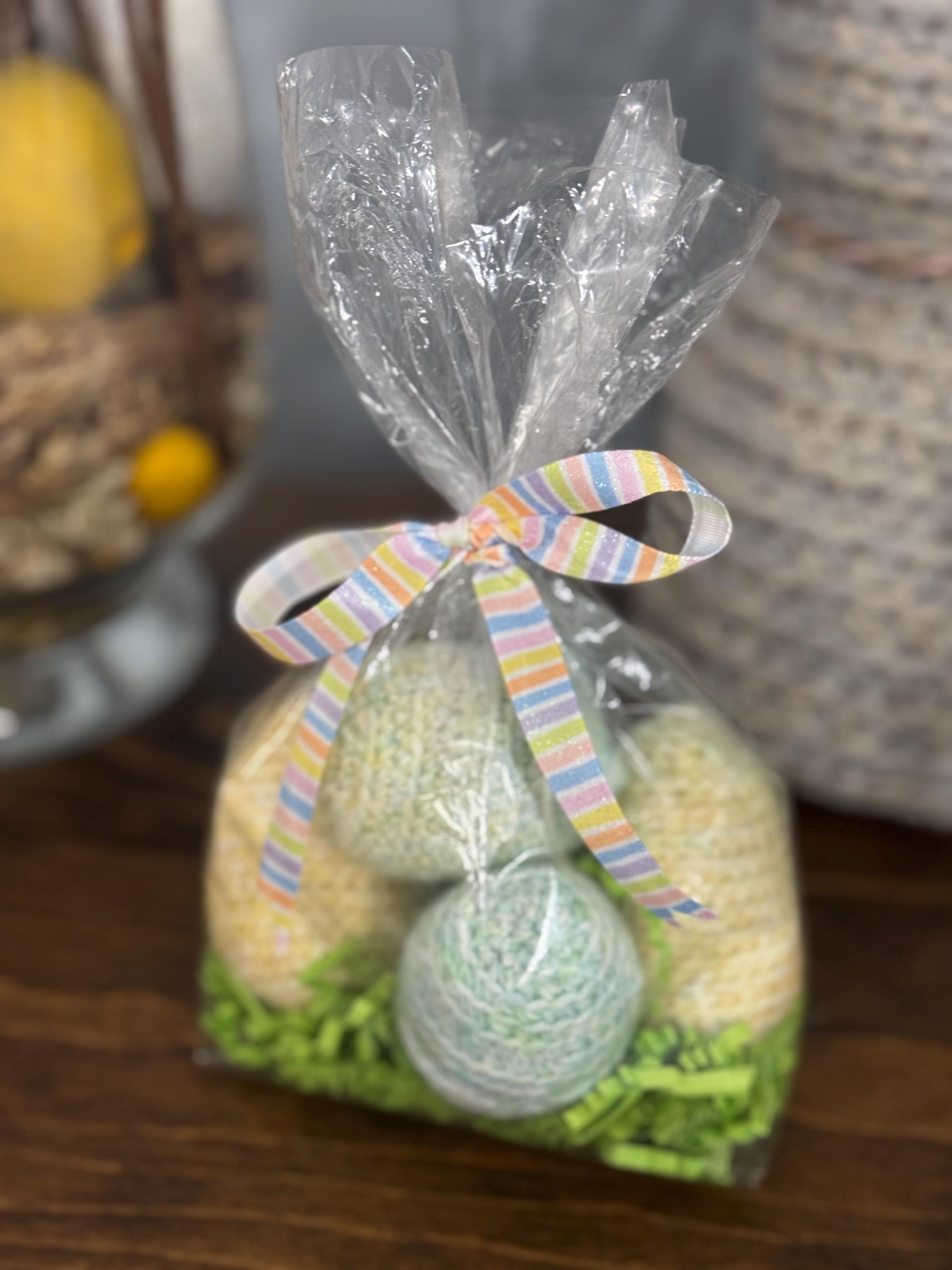 Crocheted Ombré Easter Egg Set of 8 – Handmade Spring Decor, Unique Textured Easter Decorations, Durable & Reusable