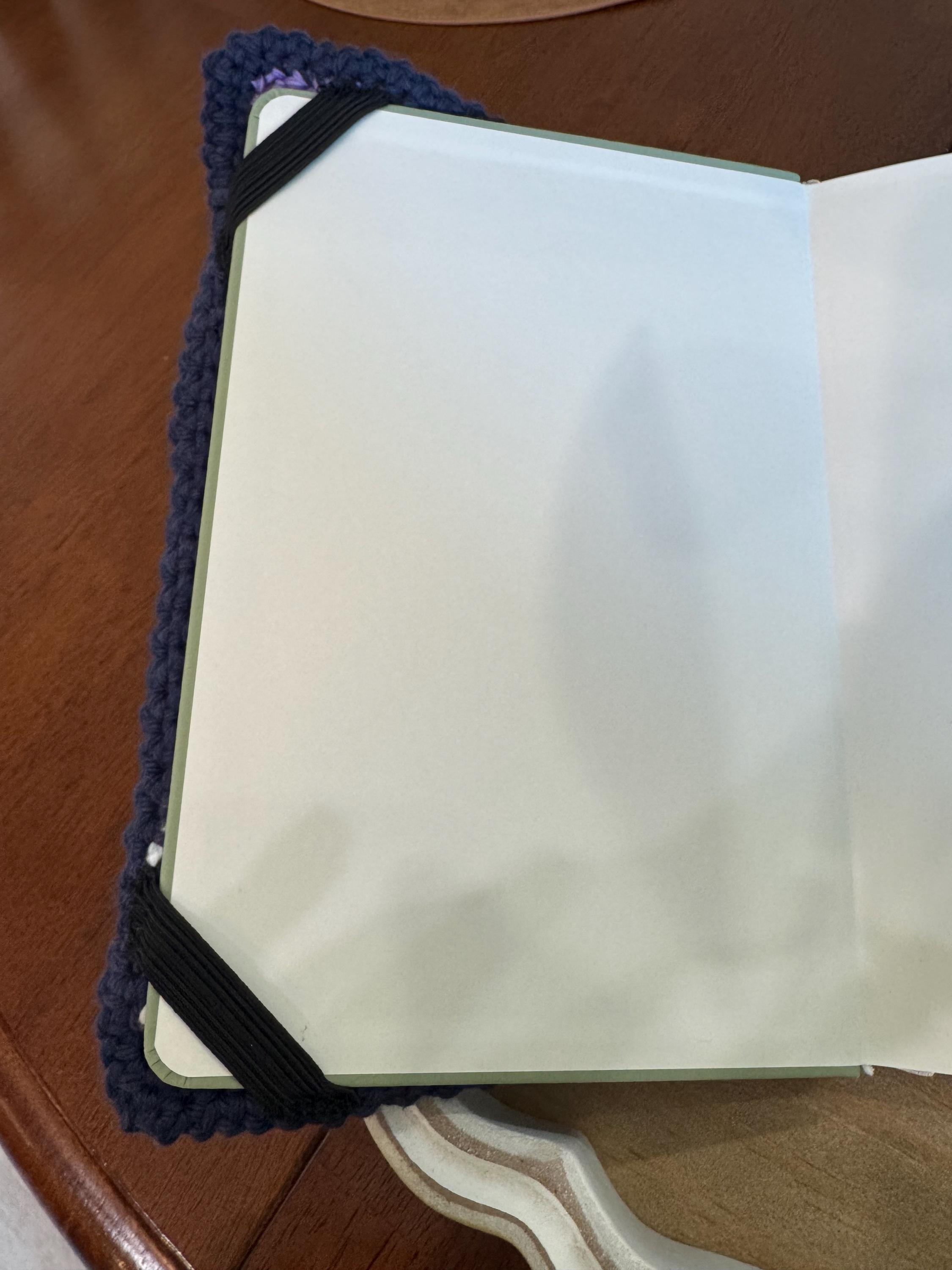 Custom Color Crochet Diamond Book Cover with Journal – Handmade A5 Reusable Notebook Sleeve - Thumbnail 5