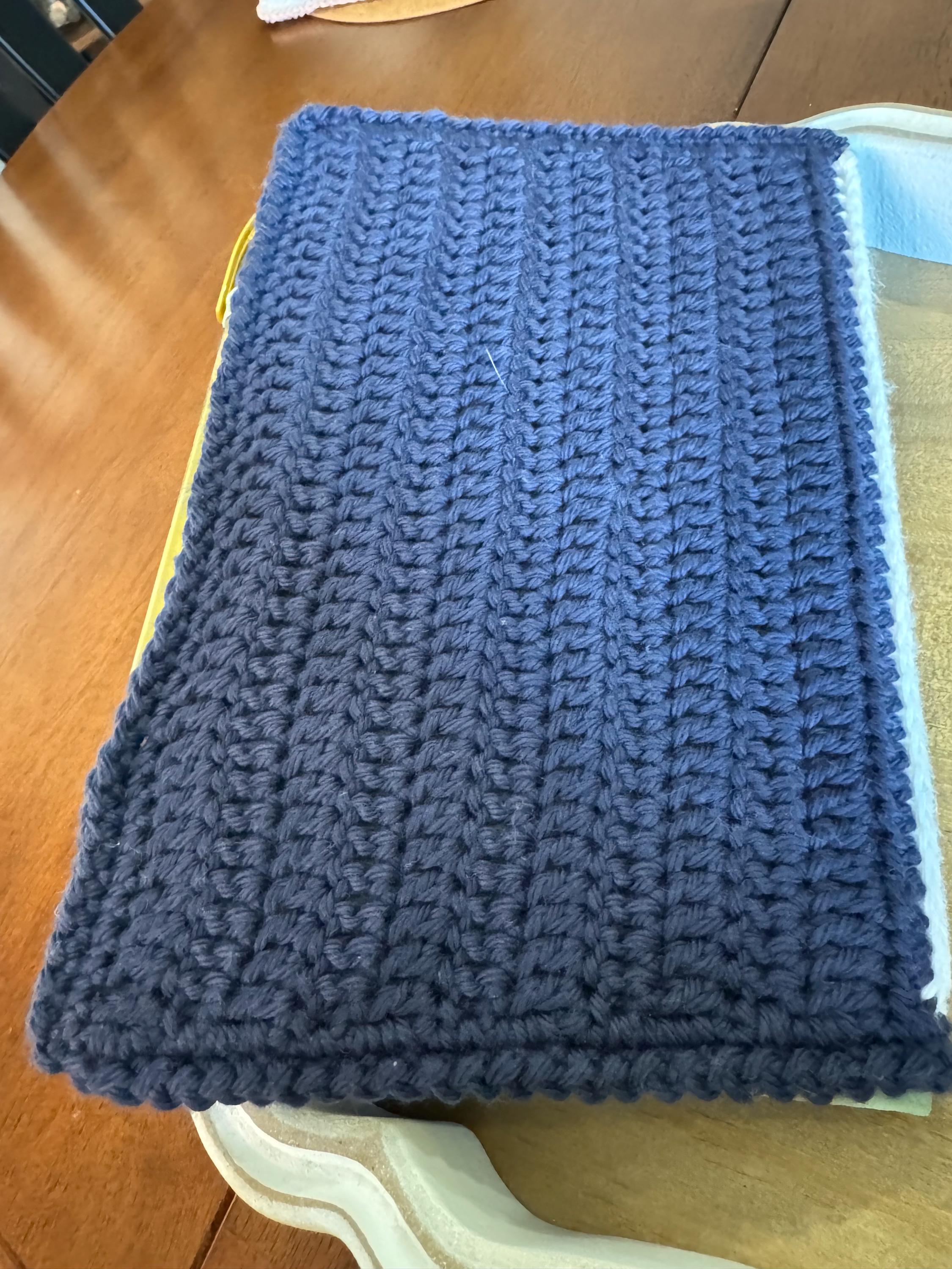 Custom Size & Color Crochet Diamond Book Cover – Handmade Reusable Sleeve for Journals, Novels, or Planners — Cover Only - Thumbnail 4