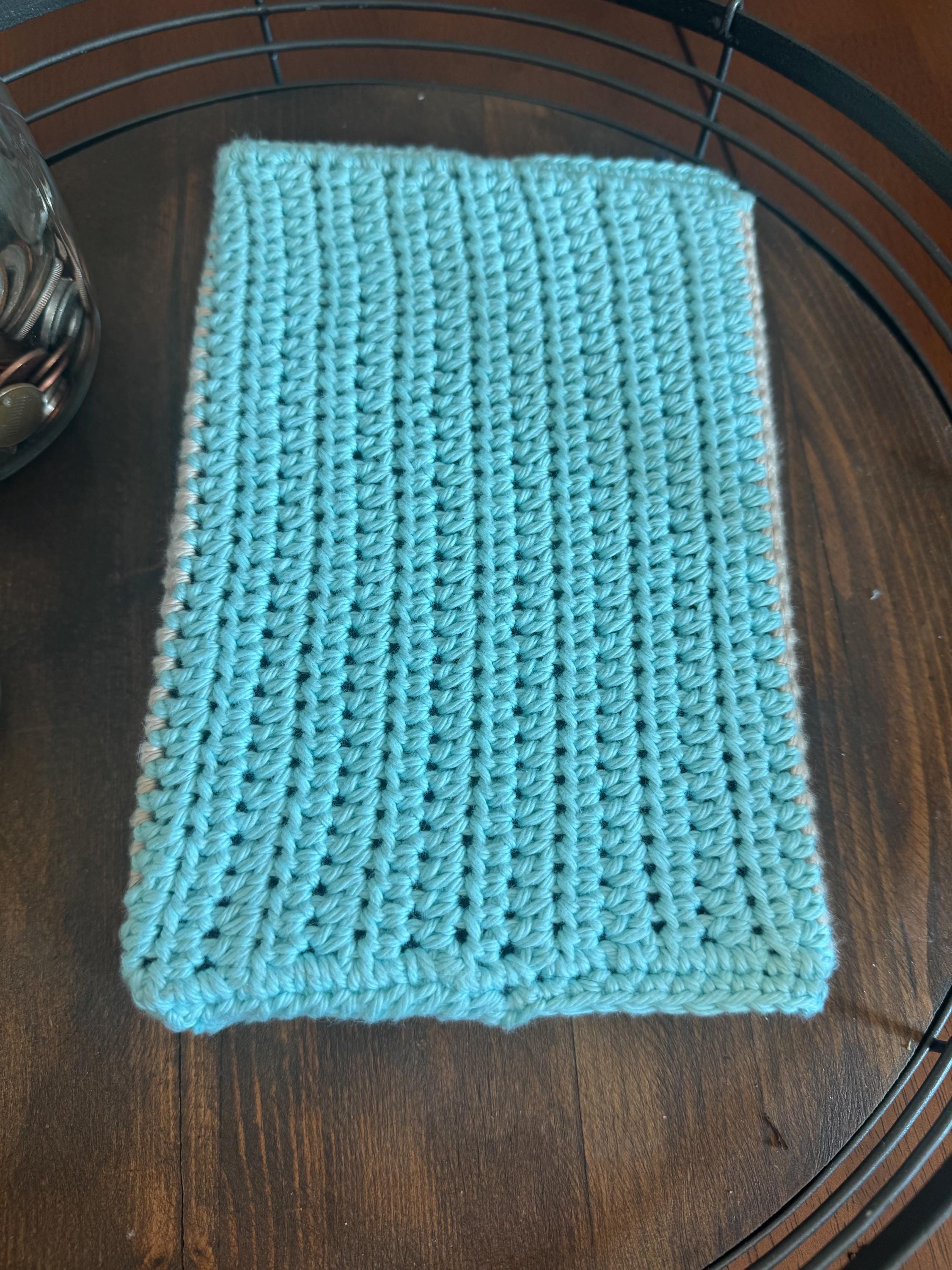 Custom Size & Color Crochet Striped Bobble Stitch Book Cover – Handmade Reusable Sleeve for Journals, Novels, or Planners — Cover Only - Thumbnail 4