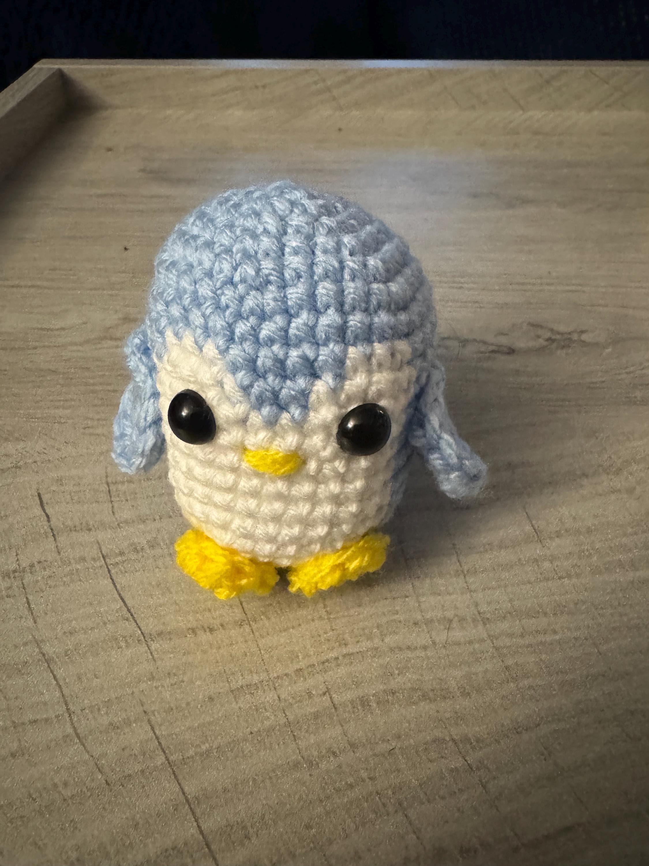 Handmade Pocket-Sized Crocheted Penguin Plush - Cute and Cuddly Mini Amigurumi Penguin Stuffed Animal - Thumbnail 2