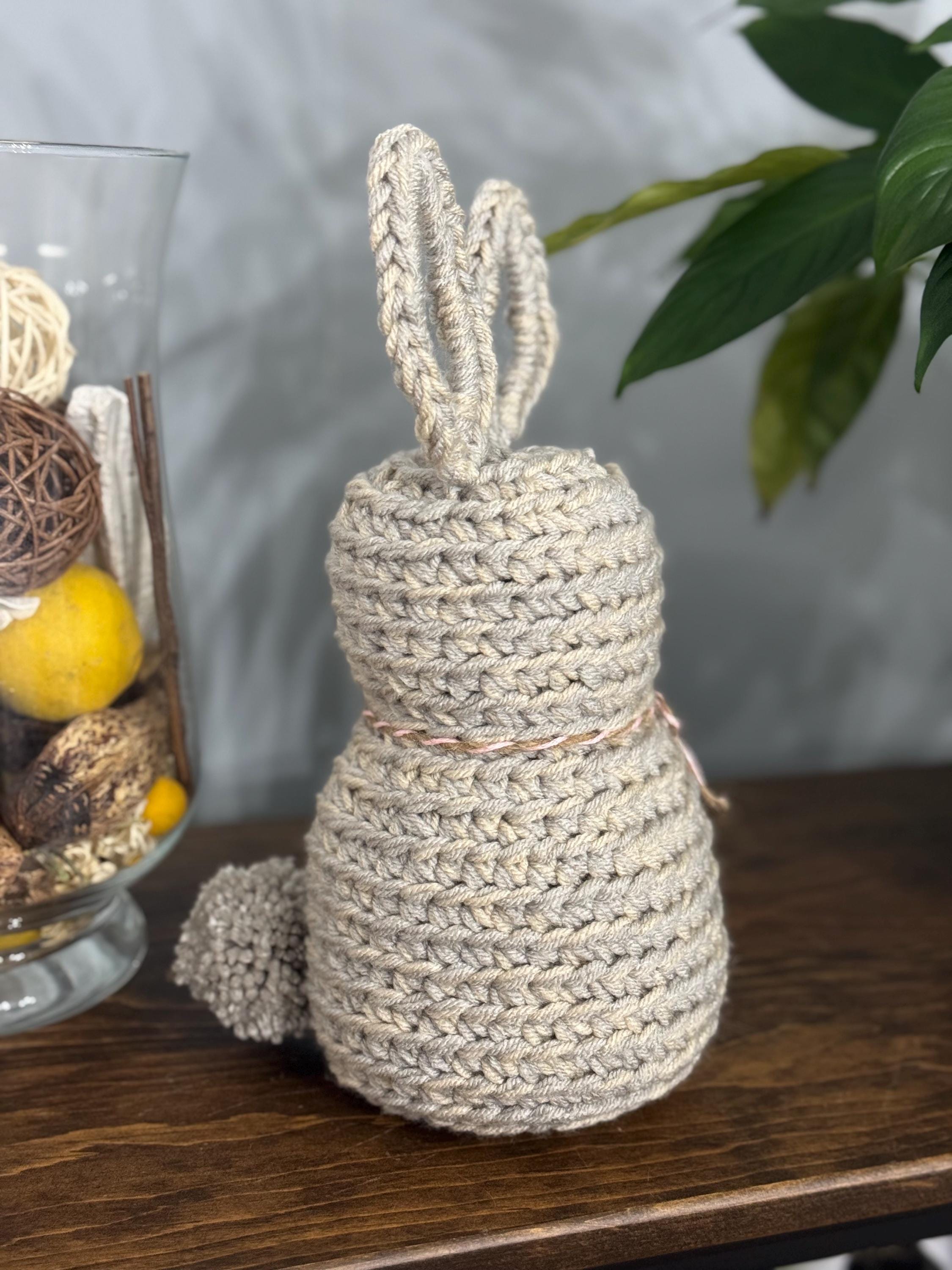 Farmhouse Crochet Bunny – Neutral Textured Easter & Spring Decor - Thumbnail 2