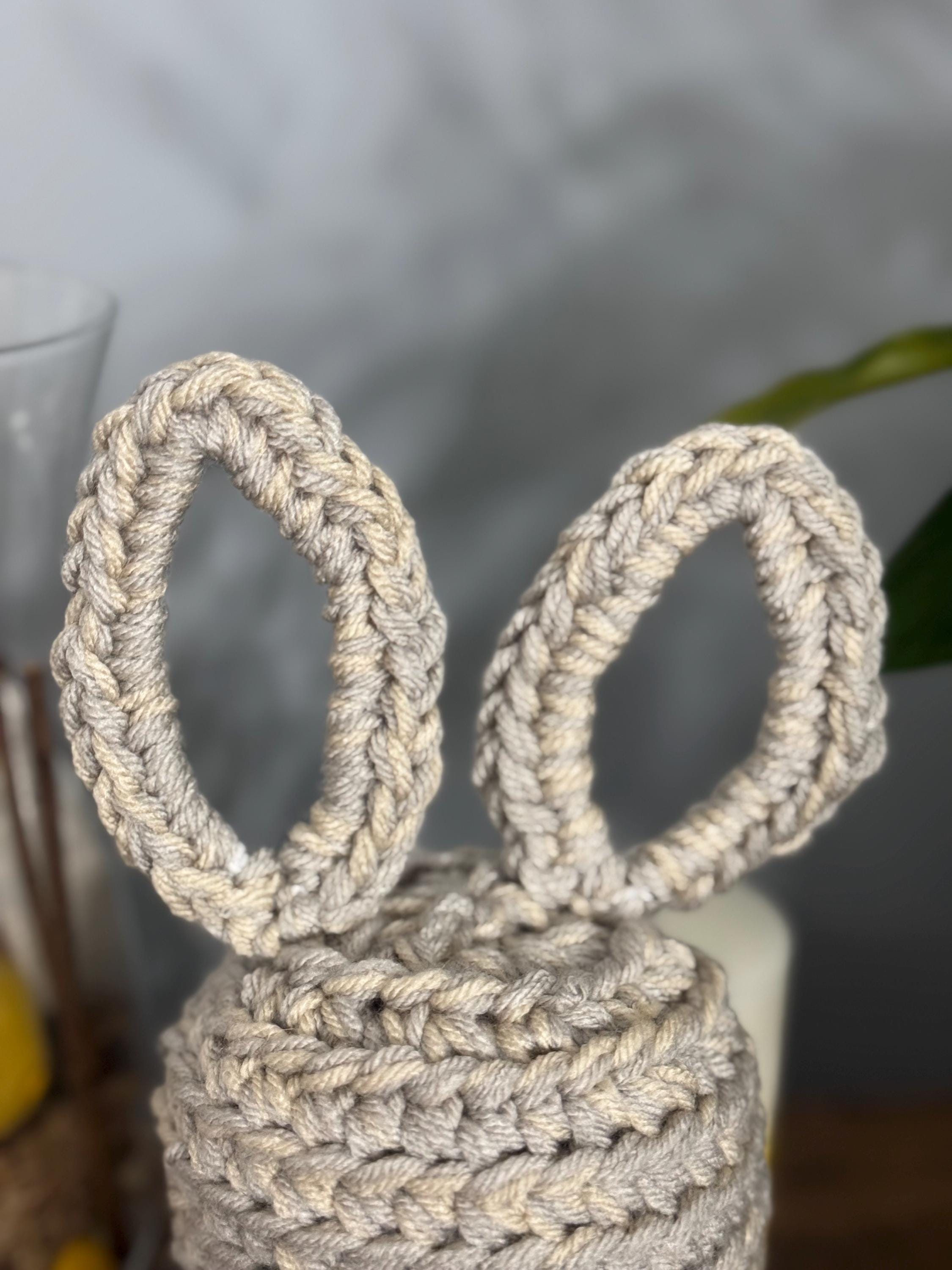 Farmhouse Crochet Bunny – Neutral Textured Easter & Spring Decor - Thumbnail 3