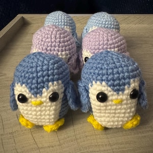 Handmade Pocket-Sized Crocheted Penguin Plush - Cute and Cuddly Mini Amigurumi Penguin Stuffed Animal