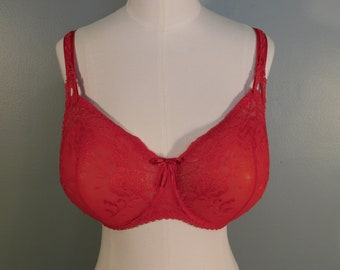 Prima Donna Bright Red Sheer Lace Bra