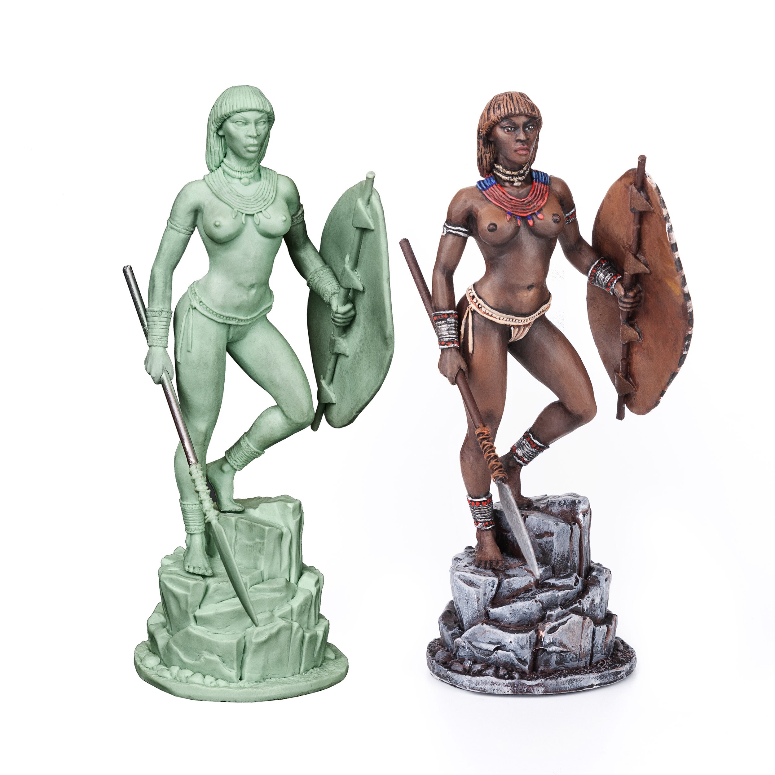 Woman warrior. Sexy warrior girl. Resin kit model 75mm toy Etsy