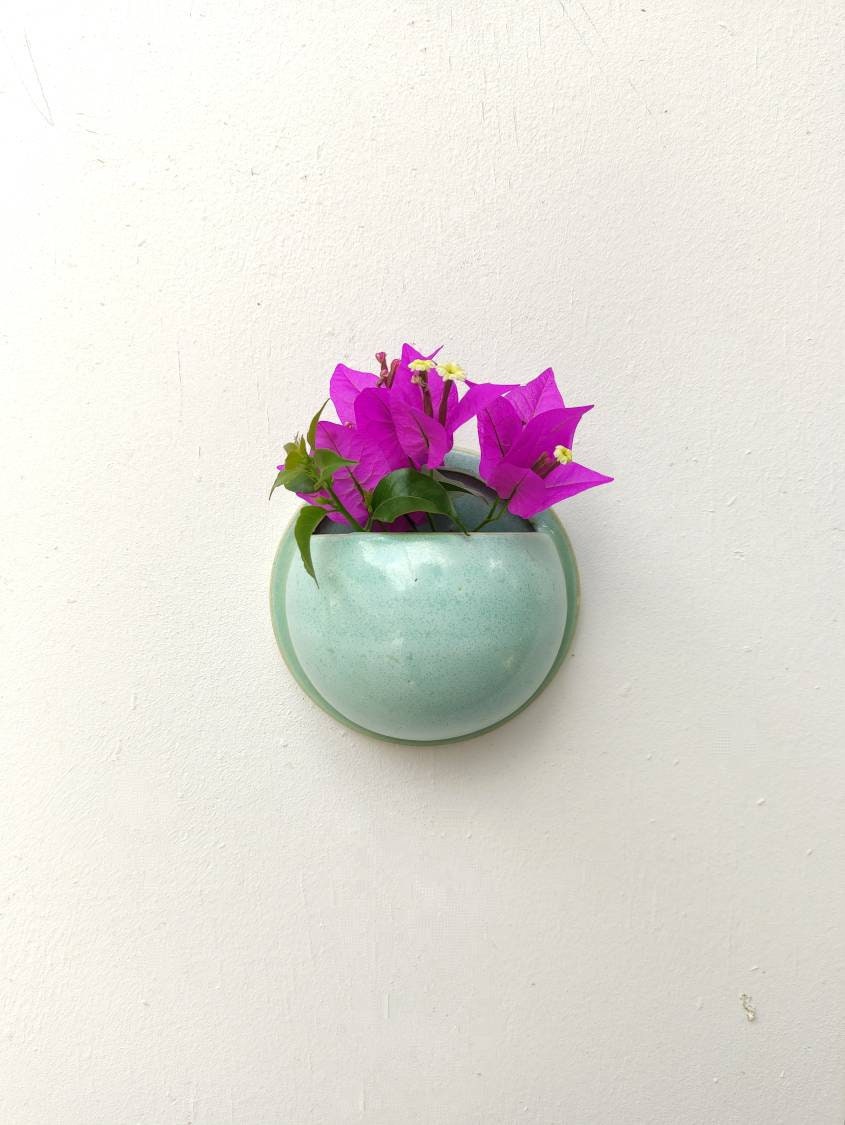 Wall Planter Wall Pocket Planter Ceramic Wall Planter Etsy
