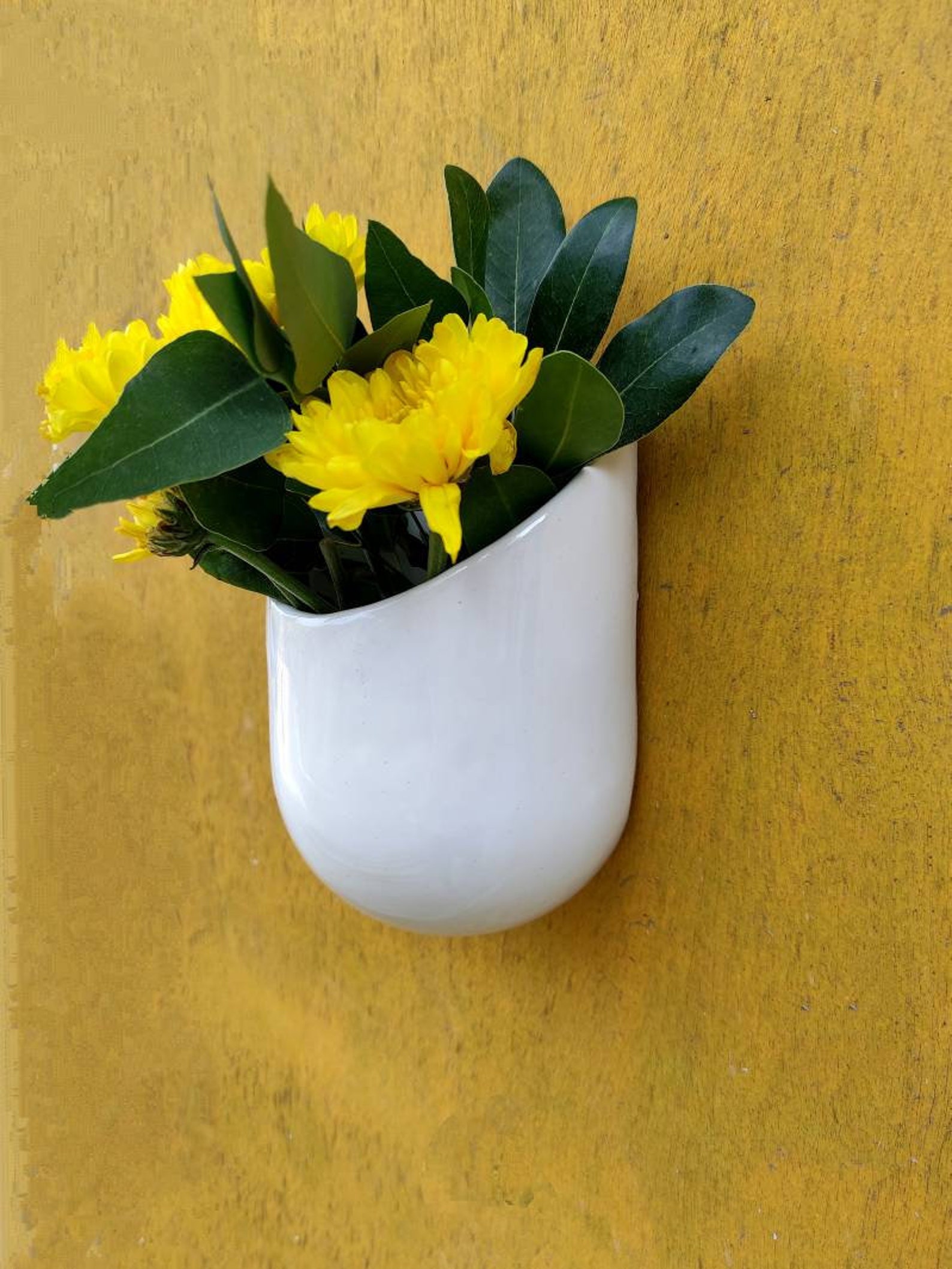 Wall Planter Wall Pocket Planter Ceramic Wall Planter Etsy