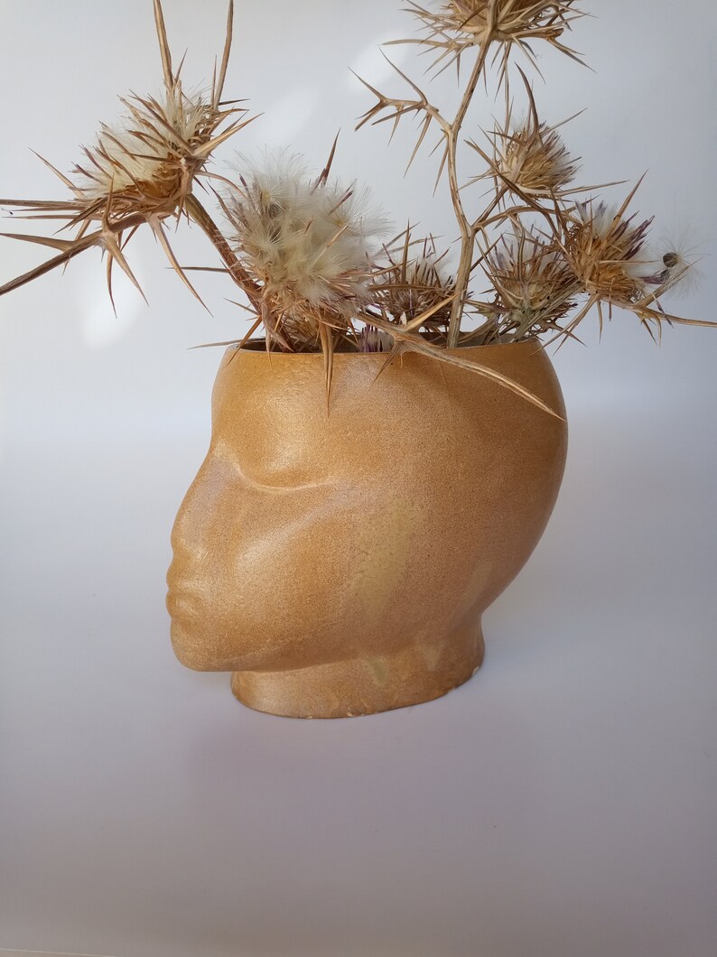Ceramic head planter face Planter Head flower Pot Etsy
