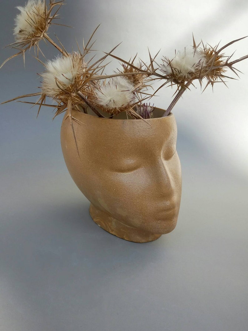 Ceramic head planter face Planter Head flower Pot Etsy