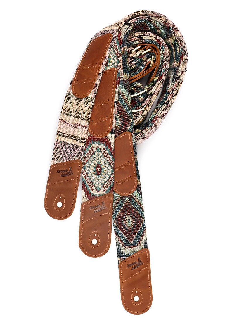 StrapsAndAdds Guitar Strap Tapestry Fabric Guitar Strap Etsy