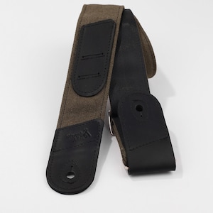 Handmade Unisex Guitar Strap for Acoustic, Electric, Bass Guitar, Ukulele, Banjo, Leather Ends and Picks Holder, Headstock adapter