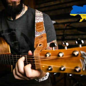 Fathers Day Gift Handmade Guitar Strap, Custom Guitar Strap, Personalized Strap For Musician, Gifts For Performers, Elegant Guitar Strap