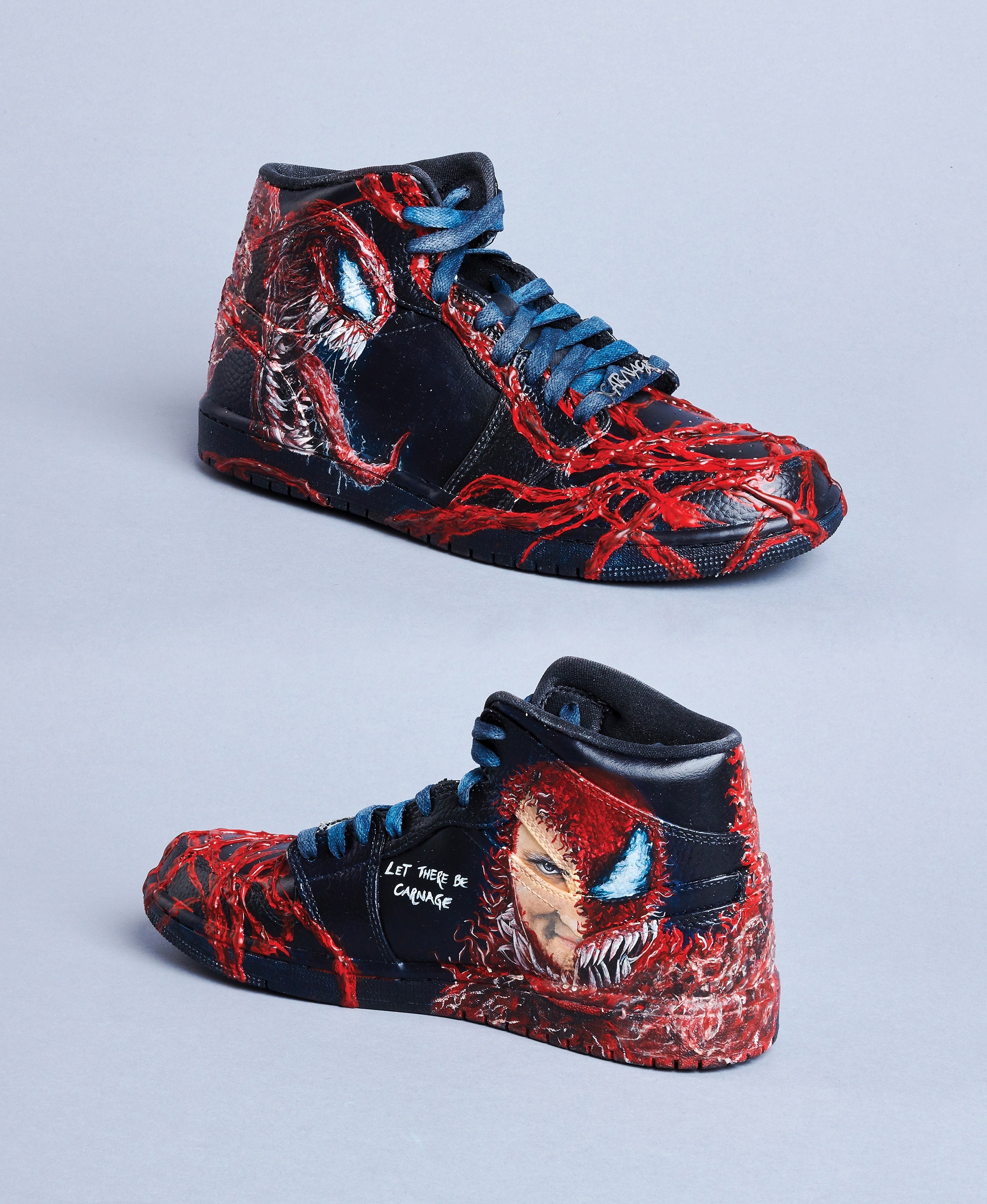 Limited Edition Carnage Venom Jordan 1 Mid Single Display Shoe - Etsy