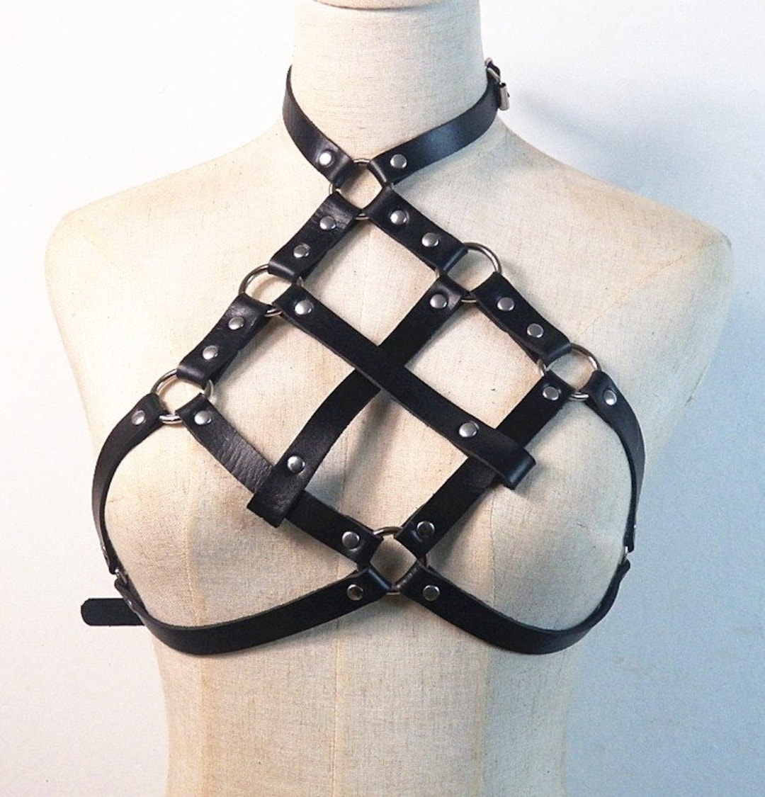 Women Harness Leather Lingerie Leather Cage Bra Body Cageleather Harness Bdsm Harness