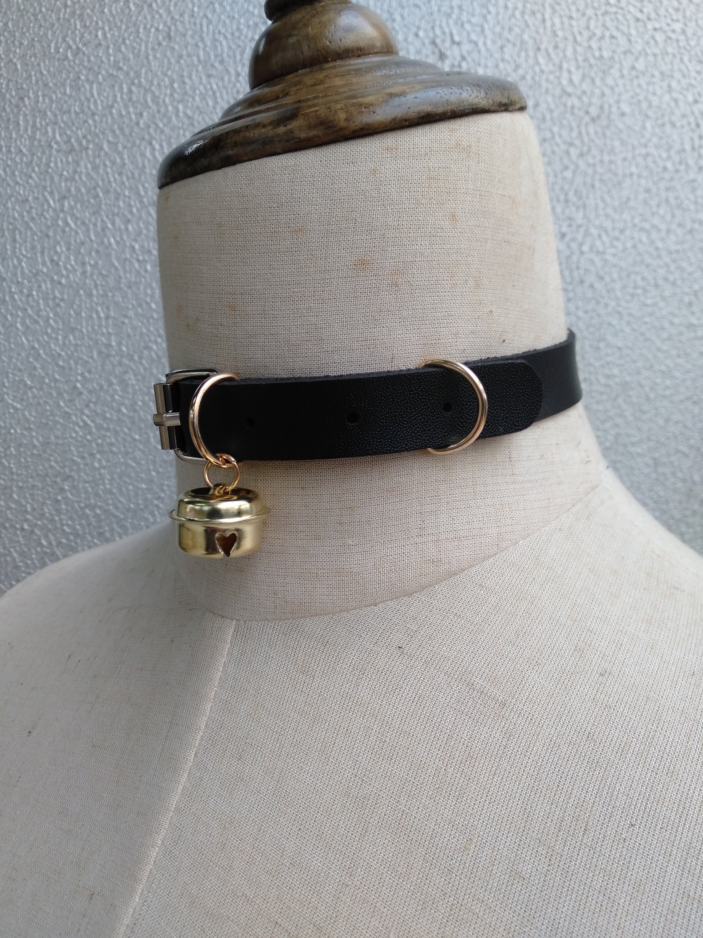 Leather choker Bdsm collar Leather harness choker Leather Etsy