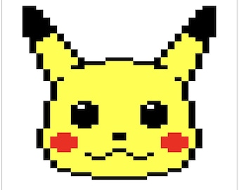 Pikachu - Patrón de manta de punto grueso