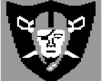 Raiders - Patrón de manta de punto grueso