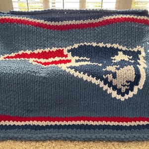 Patriots - Chunky Knit Blanket Pattern