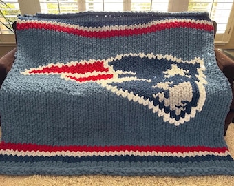 Patriotas - Patrón de manta de punto grueso