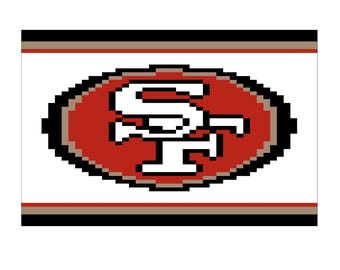 Patrón de manta de punto grueso de los 49ers