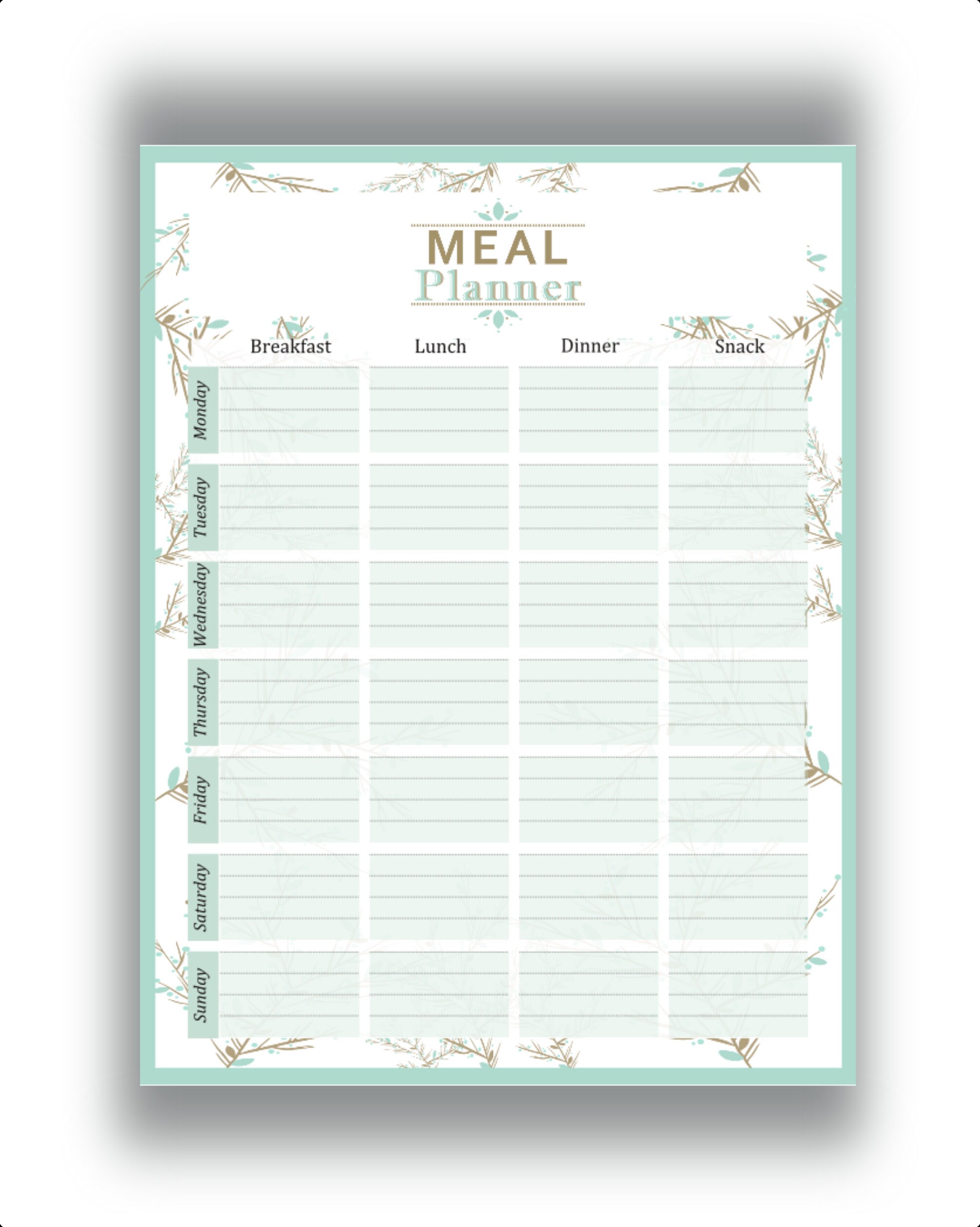 ULTIMATE FOOD ORGANIZER Menu & Meal Planner Grocery List Etsy