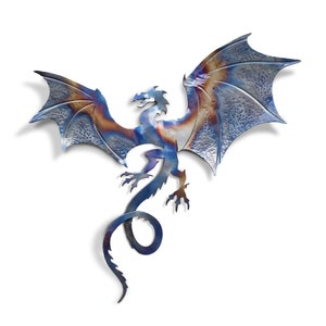Iron flying dragon, Metal wall decor, Garden dragon metal art, Dragon garden wall sculpture, Fantasy hanging dragon, Iron fantasy gift