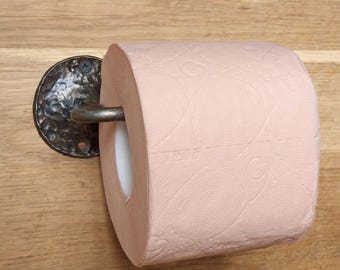 Forged iron toilet roll holder, Wrought iron toilet paper holder, Rustic toilet roll holder, Bathroom paper holder, Bathroom accessories