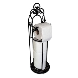 Forged toilet paper holder, hand crafted vertical toilet paper holder, bathroom decor, bathroom accessory