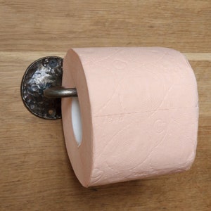 Porta rotolo di carta igienica in ferro battuto, Porta rotolo di carta igienica in ferro battuto, Porta rotolo di carta igienica rustico, Porta rotolo di carta igienica, Accessori per il bagno