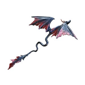 Fliegender Drache aus Eisen mit zerfetzten Flügeln, Drachenfigur zum Aufhängen, Windfänger, Dekoration für den Außenbereich, Zimmerdekoration, Drachenfigur, Fantasievolles Geburtstagsgeschenk