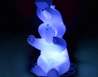 Holiday Polar Bears - 3D Printed Accent Lamp