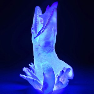 Mosasaurus 3D Printed Accent Lamp, Jurassic, Novelty Lamp, Table Lamp ...