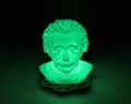Albert Einstein Bust - 3D Printed Accent Lamp, Table Lamp, Novelty Lamp, LED Light, Ambient Light, Small Accent Lamp, Decoration Gifts