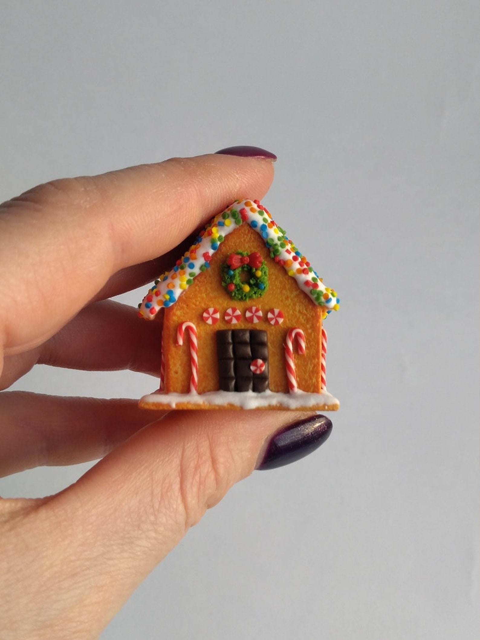 Christmas Miniature Gingerbread House for Barbie Blythe | Etsy
