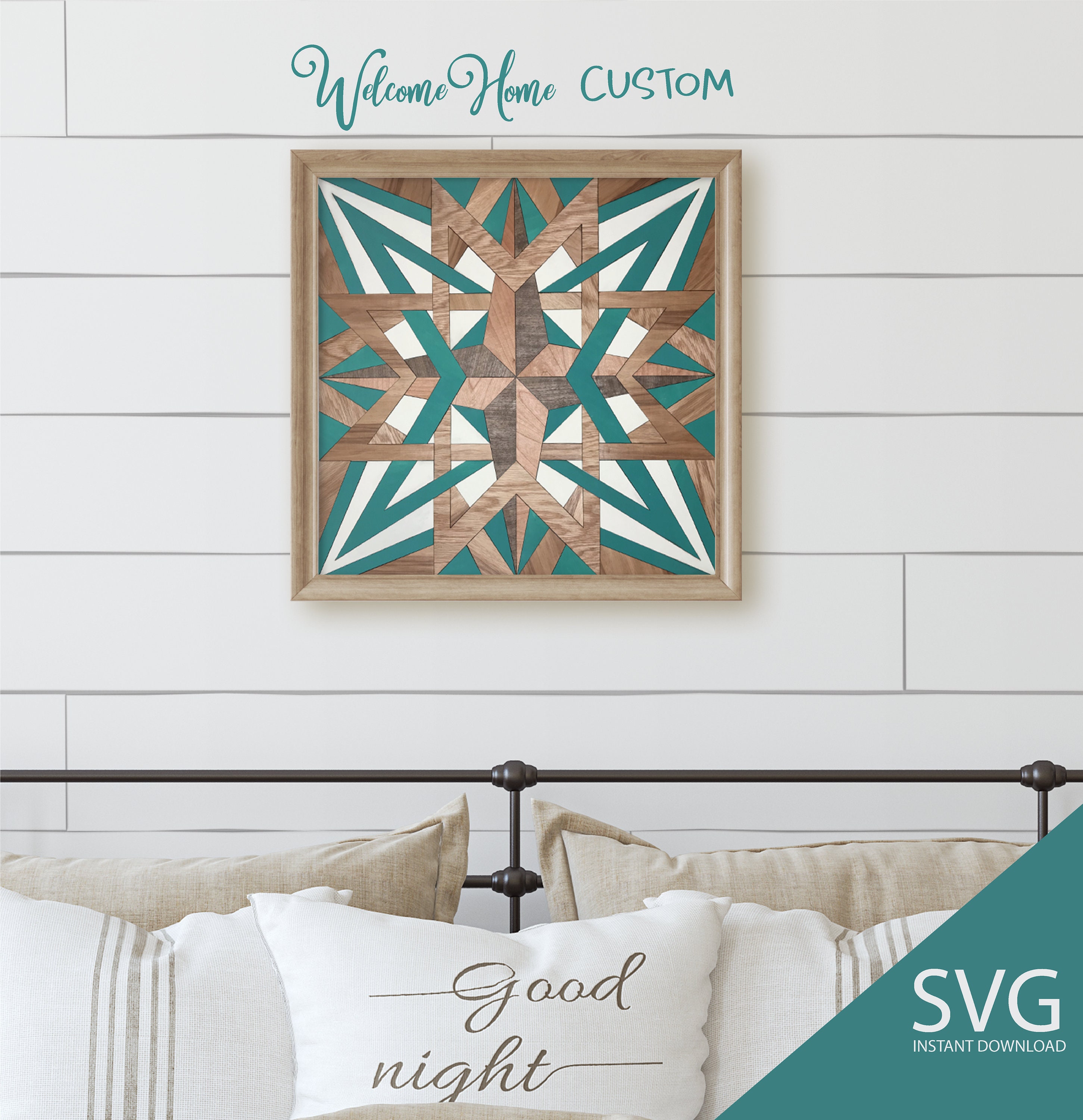 Quilt Laser cut files for Glowforge projects with STAR Compass design…