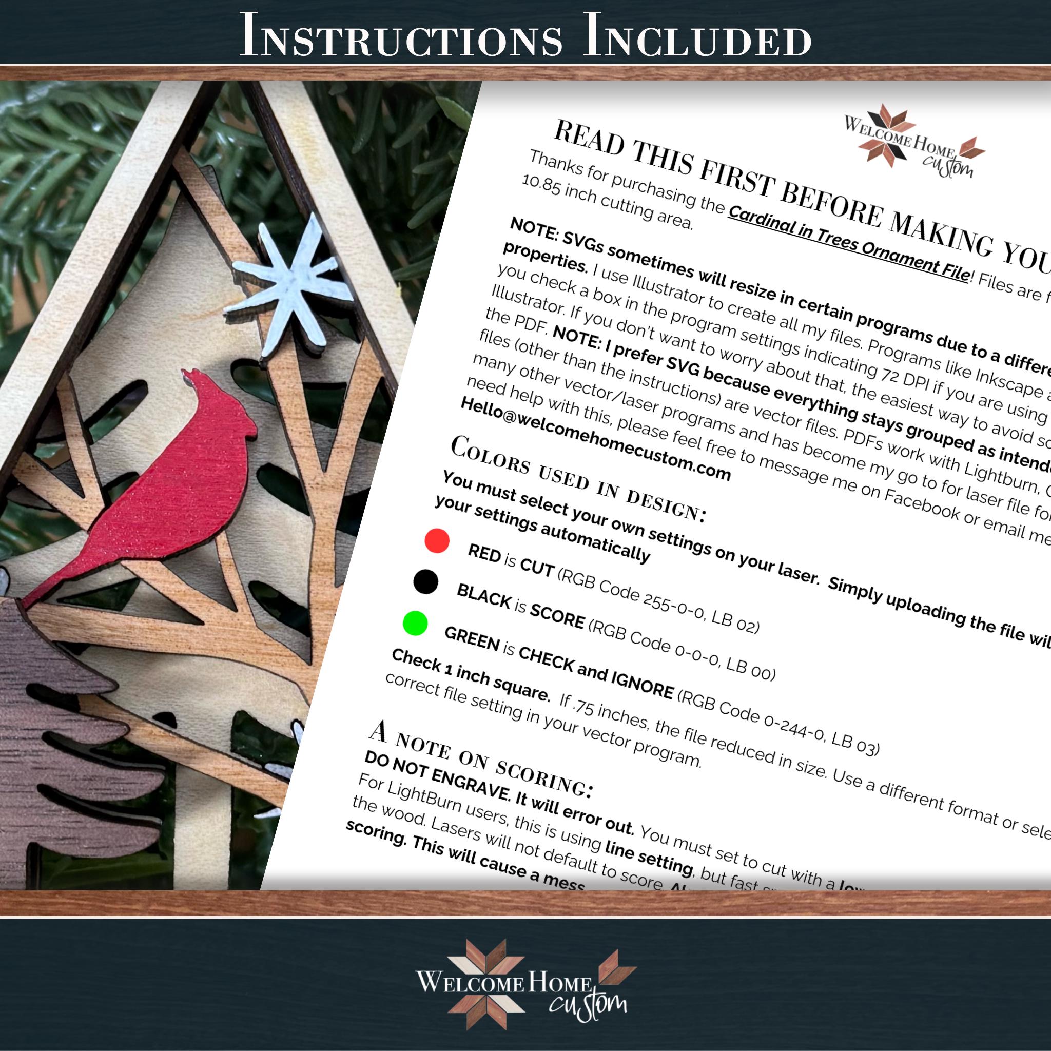 Cardinal Cut File Cardinal Ornament Laser Cut Files - Memorial Ornament - Digital File ...