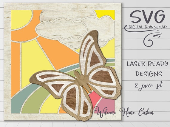 Download Butterfly Svg Laser Cut Files Such As Glowforge Birthday Gift Mothers Day Gift Great For Parties By Welcome Home Custom Kits How To Craft Supplies Tools Tripod Ee