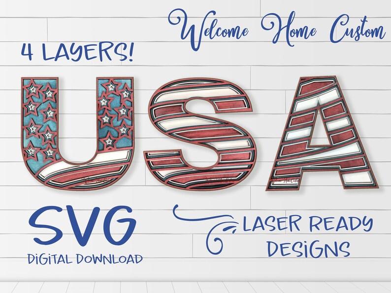 Download USA Flag Laser cut files for Glowforge SVG projects by ...