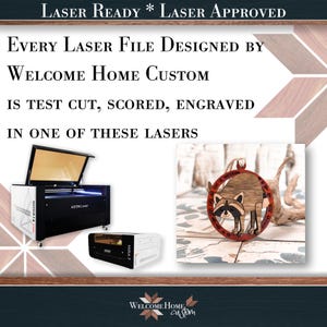 Laser Ready and Laser Approved badge from Welcome Home Custom.