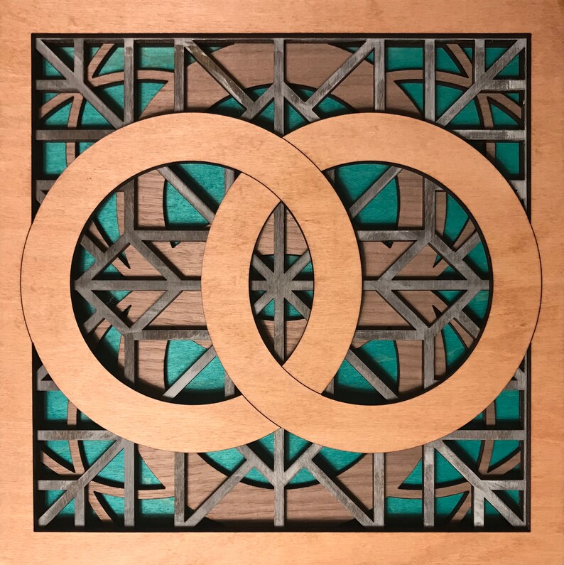 Download Quilt SVG Double Rings Glowforge cut file Wedding Ring ...