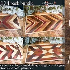 Address Sign Laser SVG Files Wood Quilt BUNDLE - Cut by Number - Barn quilt SVG - Chevron, Aztec, Southwest, Arrow - Welcome Home Custom